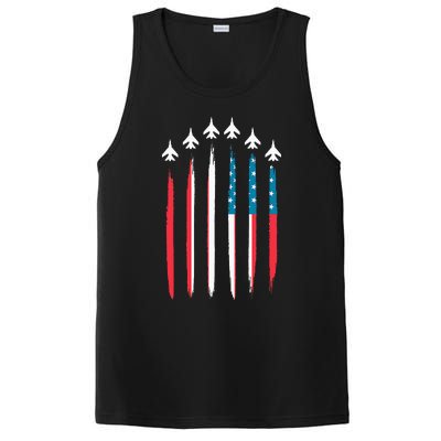 US Flag Patriotic American Happy 4th Of July PosiCharge Competitor Tank