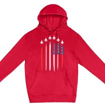 US Flag Patriotic American Happy 4th Of July Premium Pullover Hoodie