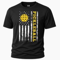 US Flag Pickleball Player Paddleball Lover Performance Shirt