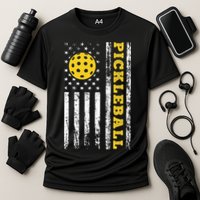 US Flag Pickleball Player Paddleball Lover Performance Shirt