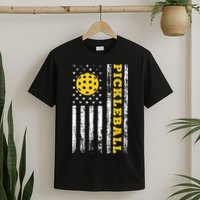 US Flag Pickleball Player Paddleball Lover T-Shirt