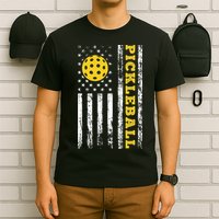 US Flag Pickleball Player Paddleball Lover T-Shirt