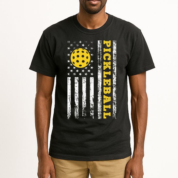 US Flag Pickleball Player Paddleball Lover Tall T-Shirt