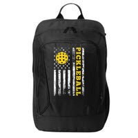 US Flag Pickleball Player Paddleball Lover City Backpack