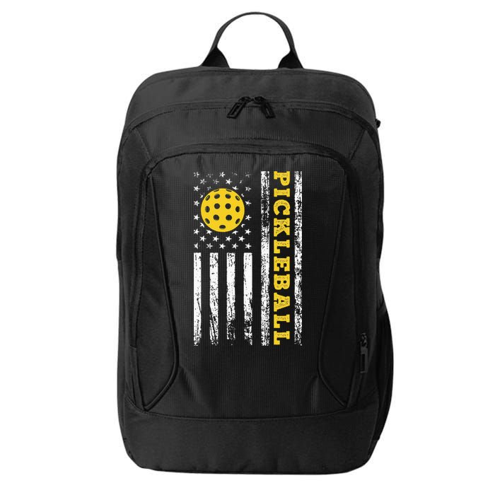 US Flag Pickleball Player Paddleball Lover City Backpack