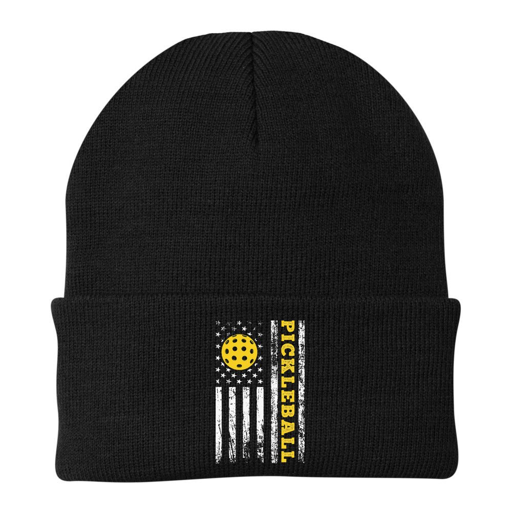 US Flag Pickleball Player Paddleball Lover Beanie