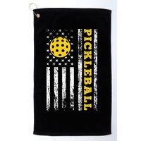 US Flag Pickleball Player Paddleball Lover Golf Towel