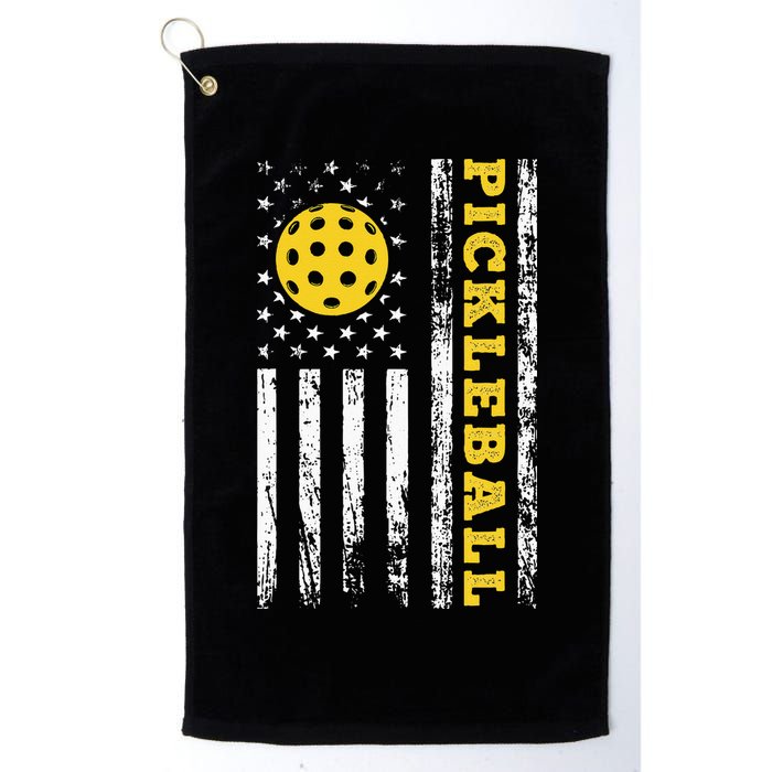 US Flag Pickleball Player Paddleball Lover Golf Towel