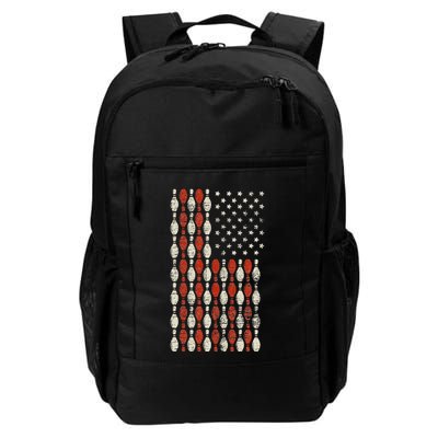 Us Flag Patriotic Proud American Bowler Gift Bowling Backpack