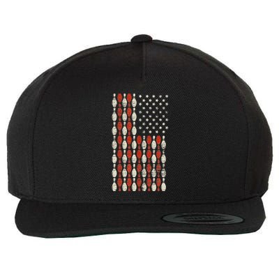 Us Flag Patriotic Proud American Bowler Gift Bowling Wool Snapback Cap