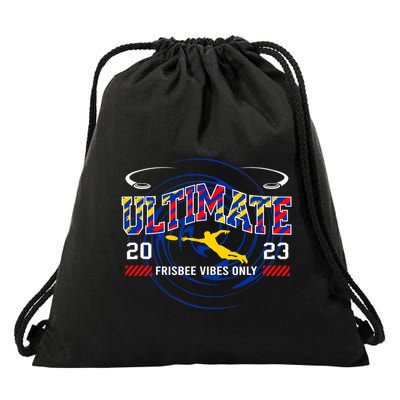 Ultimate Frisbee Player Disc Golf Drawstring Bag