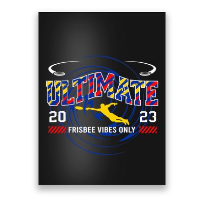 Ultimate Frisbee Player Disc Golf Poster