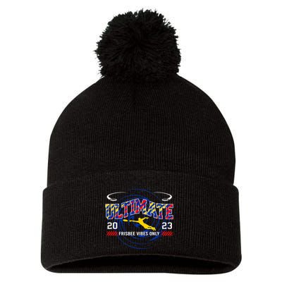 Ultimate Frisbee Player Disc Golf Pom Pom 12in Knit Beanie
