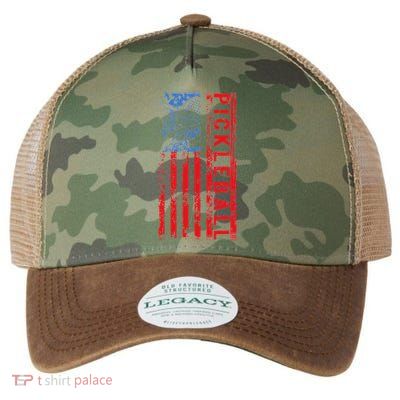 Us Flag Pickleball American Pickleball Player Legacy Tie Dye Trucker Hat