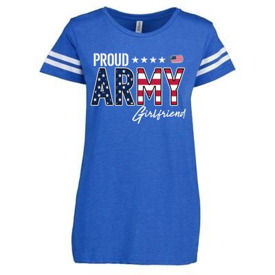 Us Flag Proud Army Friend Gift Enza Ladies Jersey Football T-Shirt