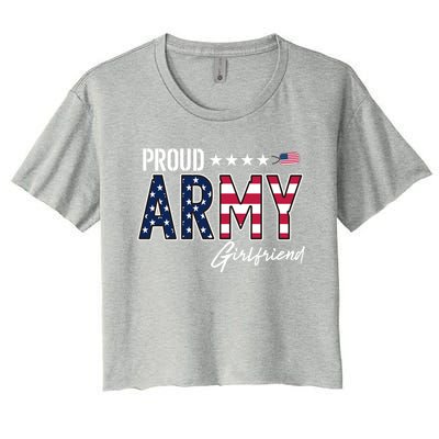 Us Flag Proud Army Friend Gift Women's Crop Top Tee