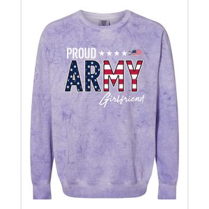 Us Flag Proud Army Friend Meaningful Gift Colorblast Crewneck Sweatshirt