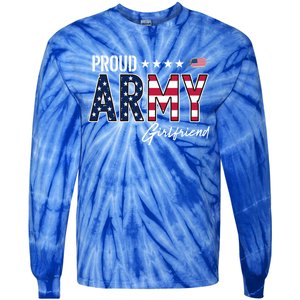 Us Flag Proud Army Friend Meaningful Gift Tie-Dye Long Sleeve Shirt