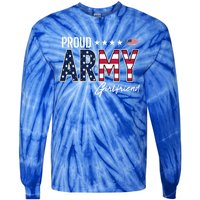 Us Flag Proud Army Friend Meaningful Gift Tie-Dye Long Sleeve Shirt