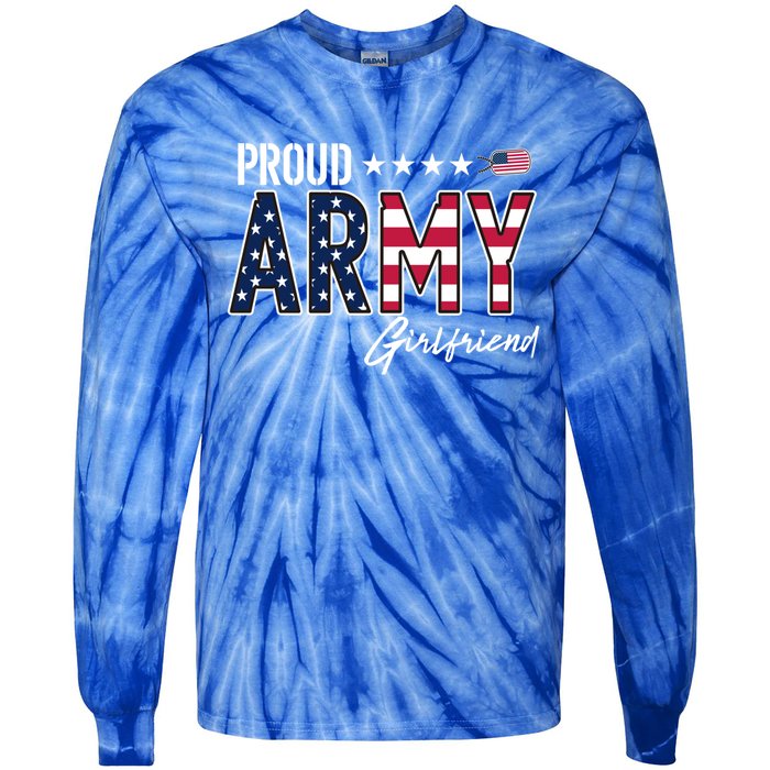 Us Flag Proud Army Friend Meaningful Gift Tie-Dye Long Sleeve Shirt