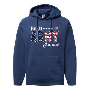 Us Flag Proud Army Friend Meaningful Gift Performance Fleece Hoodie