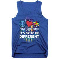 Usa For Peace Love Autism ItS Ok To Be Different Cool Gift Tank Top