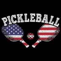 Us Flag Pickleball Player Vintage Pickle Ball Lover Button