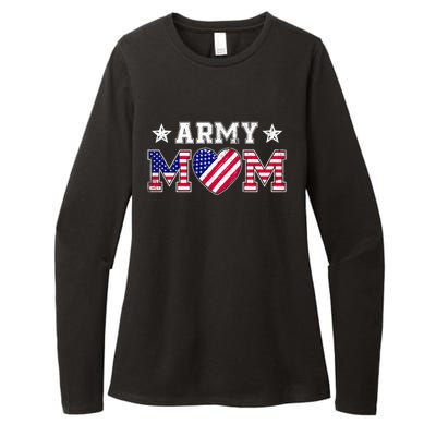 Usa Flag Proud Army National Guard Mom Military Mother's Day Gift Womens CVC Long Sleeve Shirt