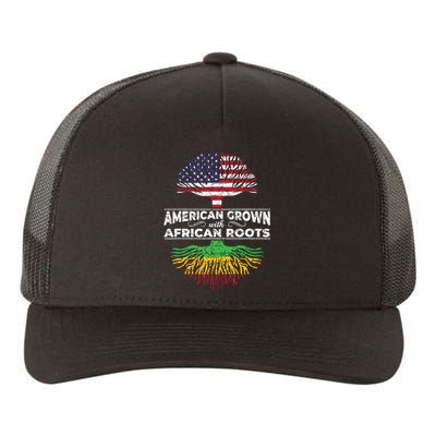 Us Flag Pride African American Heritage Black History Month Yupoong Adult 5-Panel Trucker Hat