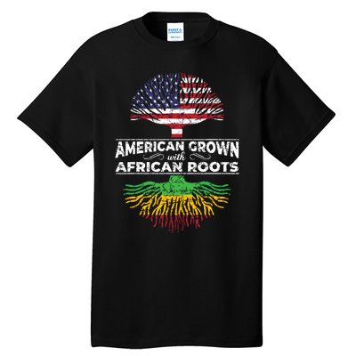 Us Flag Pride African American Heritage Black History Month Tall T-Shirt