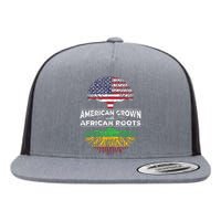 Us Flag Pride African American Heritage Black History Month Flat Bill Trucker Hat