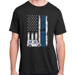 USA Flag Patriotic Postal Worker Mailman Mail Lady Novelty Adult ChromaSoft Performance T-Shirt