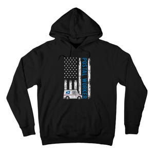 USA Flag Patriotic Postal Worker Mailman Mail Lady Novelty Tall Hoodie