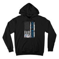 USA Flag Patriotic Postal Worker Mailman Mail Lady Novelty Tall Hoodie