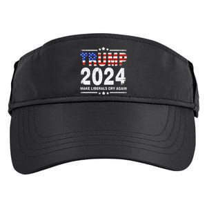 Usa Flag President Trump 2024 Make Liberals Cry Again Adult Drive Performance Visor