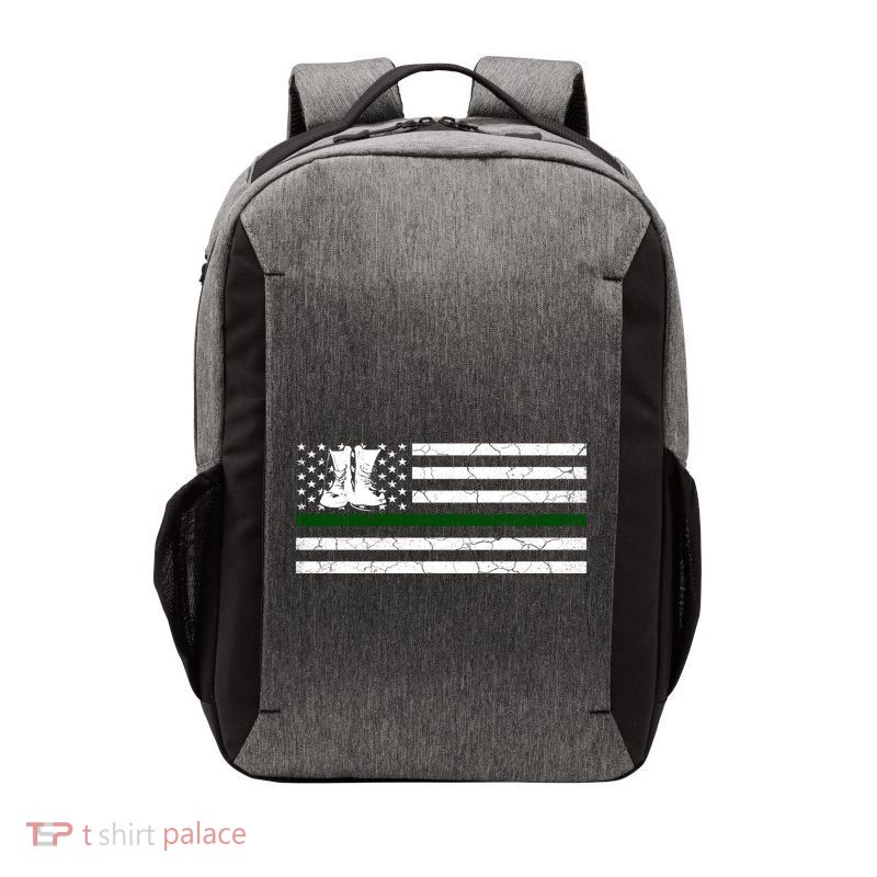 US Flag Patriotic Army Boots Vector Backpack
