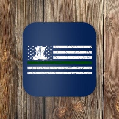 US Flag Patriotic Army Boots Coaster