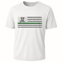 US Flag Patriotic Army Boots Cooling Performance Crew T-Shirt