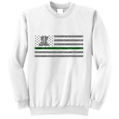 US Flag Patriotic Army Boots Sweatshirt
