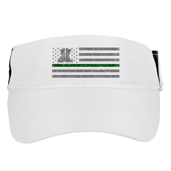 US Flag Patriotic Army Boots Adult Drive Performance Visor