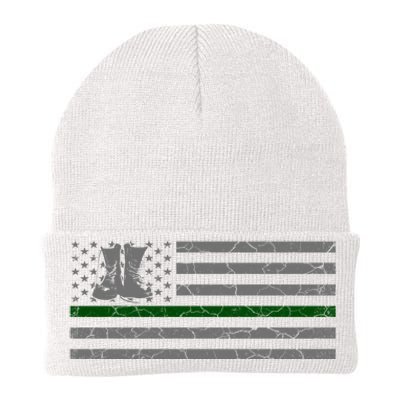 US Flag Patriotic Army Boots Knit Cap Winter Beanie