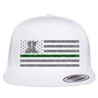 US Flag Patriotic Army Boots Flat Bill Trucker Hat