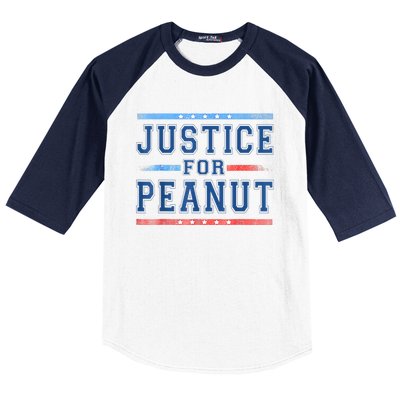 Us Flag Peanut Squirrel Justice For Peanut The Squirrel Gift Baseball Sleeve Shirt