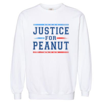 Us Flag Peanut Squirrel Justice For Peanut The Squirrel Gift Garment-Dyed Sweatshirt