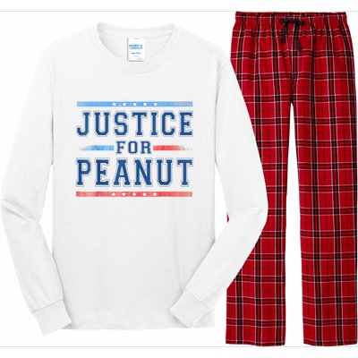 Us Flag Peanut Squirrel Justice For Peanut The Squirrel Gift Long Sleeve Pajama Set