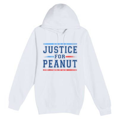 Us Flag Peanut Squirrel Justice For Peanut The Squirrel Gift Premium Pullover Hoodie