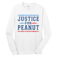 Us Flag Peanut Squirrel Justice For Peanut The Squirrel Gift Tall Long Sleeve T-Shirt