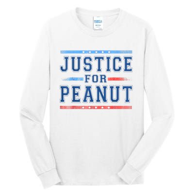 Us Flag Peanut Squirrel Justice For Peanut The Squirrel Gift Tall Long Sleeve T-Shirt