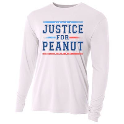 Us Flag Peanut Squirrel Justice For Peanut The Squirrel Gift Cooling Performance Long Sleeve Crew