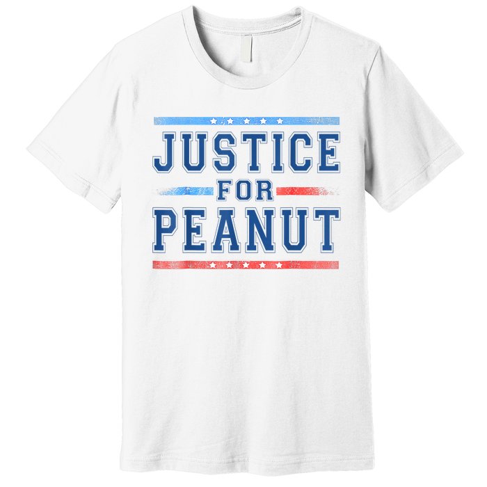 Us Flag Peanut Squirrel Justice For Peanut The Squirrel Gift Premium T-Shirt